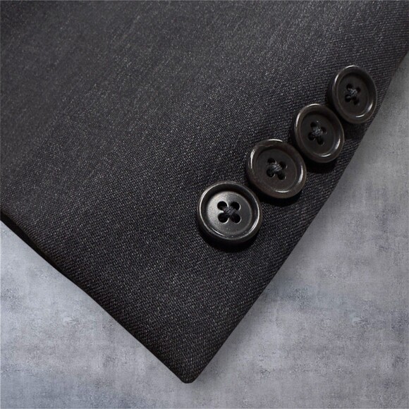 BROOKS BROTHERS Men’s 44L Gray Wool Blazer Sport Coat Two Button Jacket Made USA - Picture 5 of 16